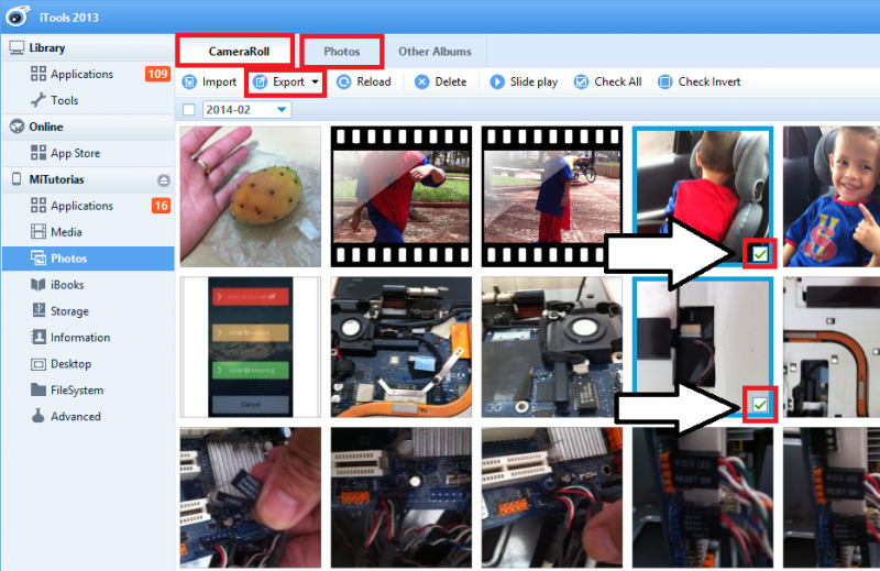 Como colocar ou exportar fotos do iPhone iPad iPod Touch com iTools 4a