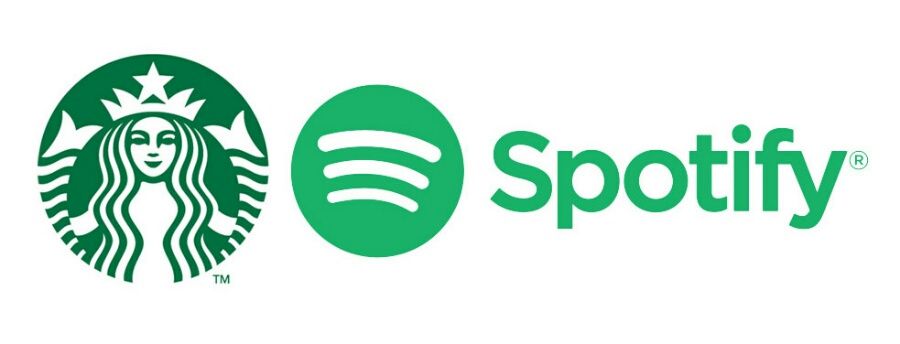 Logos Starbucks e Spotify 