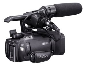 Vista lateral da sony hxr-nx3d1