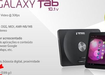 Portugal é primeiro país com galaxy tab