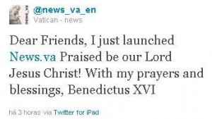 Bento XVI tweeta