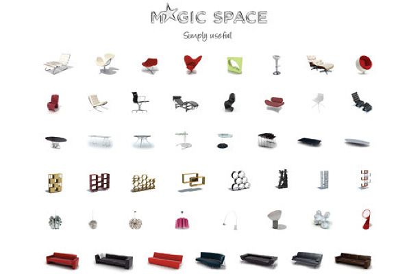 Magic space biblioteca de produtos 3d