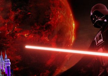 Darth vader chega à disneyland