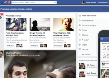 Novo visual facebook
