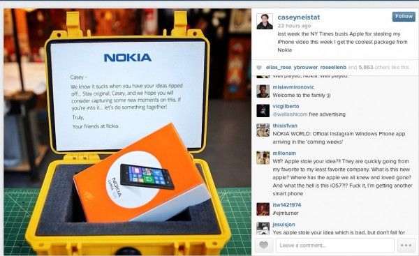Casey Neistat Apple e presente Nokia