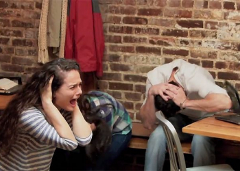 Telekinetic coffee shop surprise