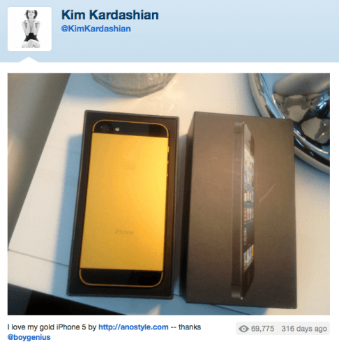 iphone dourado kardashian