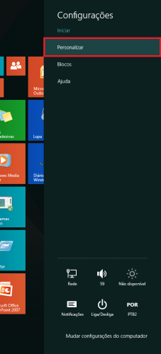 Como mudar a cor do Windows 8.1 passo2