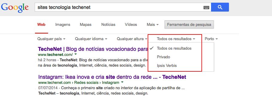 4. Google_outros filtros | TecheNet