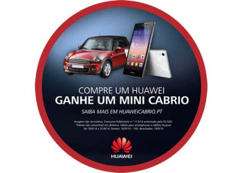 Campanha huawei de verão com sorteio de um mini cabrio