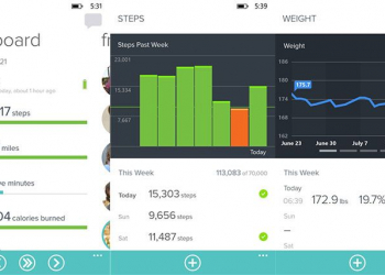 Exercício e saúde com a app fitbit para windows phone