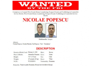 Nicolae popescu é um dos 10 ciber fugitivos mais procurados pelo fbi