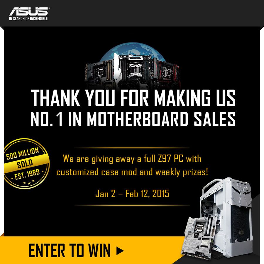 ASUS Celebrates 500 Million Motherboard Sales Asus, concurso, motherboards, passatempo TecheNet Asus-celebrates-500-million-motherboard-sales
