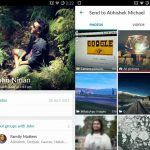 Profile and image sharing Material Design