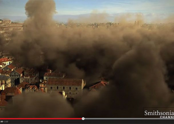 Vídeo da reconstituição do terramoto de 1755