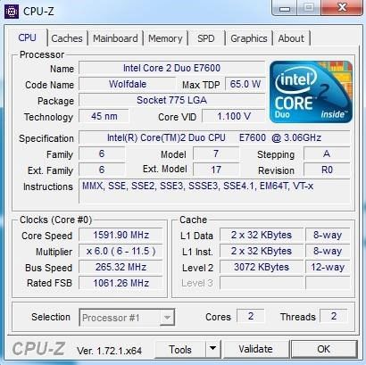 ferramenta CPU-Z