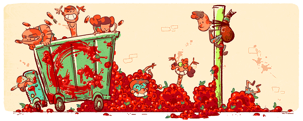 Doodle 70º aniversário de La Tomatina