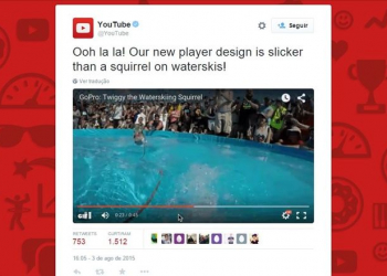 Player do youtube ganha novo visual com linhas mais modernas