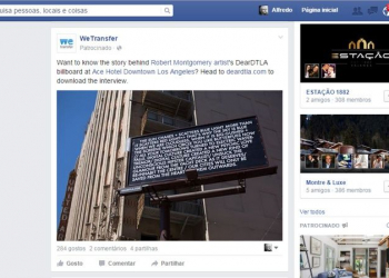 Novo serviço de publidade do facebook