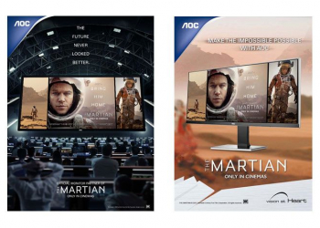 Aoc é parceira oficial do novo filme the martian