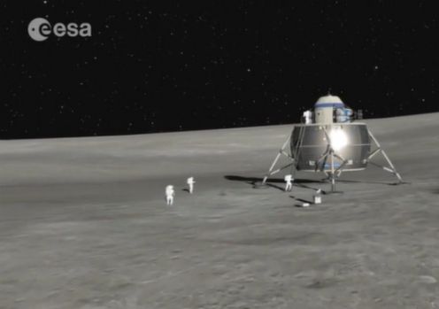 ESA_astronautas na lua