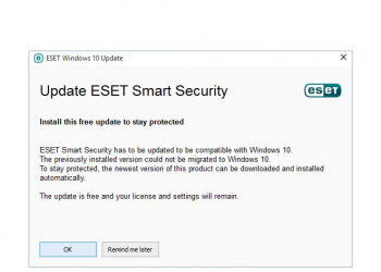 Novas soluções eset compatíveis com a mais recente atualização “threshold 2” do windows 10