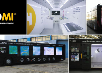 Autocarro interativo móvel de turismo integra tecnologia digital tomi