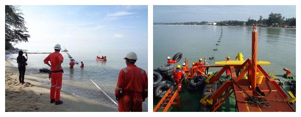 Chegada do cabo a Melaka a 30 de Outubro 2015 cabos submarinos, fibra ótica, Malásia, NEC, SEA-ME-WE-5, South East Asia-Middle East-Western Europe 5, telecomunicações, Telekom Malaysia Berhad TecheNet Chegada do cabo sea-me-we 5 a melaka a 30 de outubro, 2015