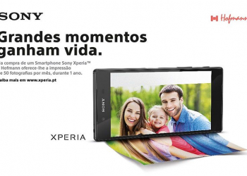 Compre um smartphone xperia e ganhe a impressão de 50 fotos por mês, durante um ano