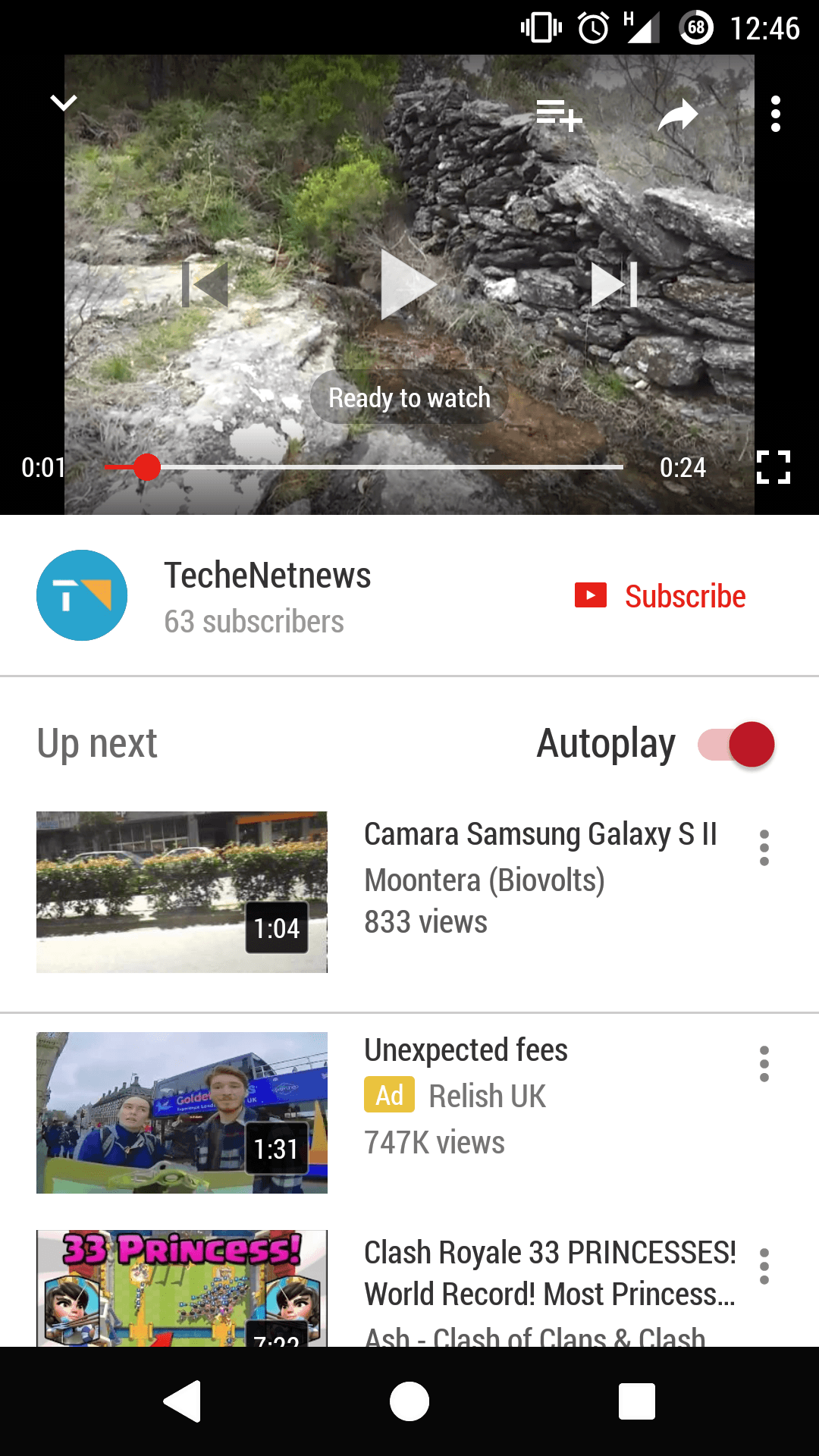 YouTube para Android ganha funcionalidade Autoplay