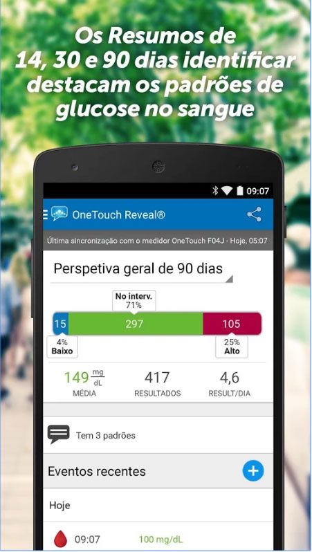 OneTouch Reveal app diabéticos