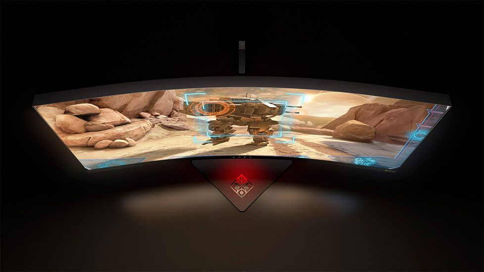 OMEN X 35 Curved Display Top Down CES 2017, gaming, hp, monitor curvo, OMEN X 35, UWQHD TecheNet Omen_x_35_curved_display_top_down