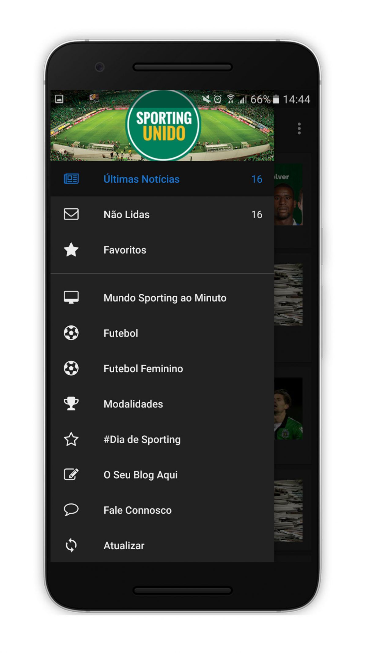 Sportingunido android screenshot 1 android, aplicação, app, futebol, google play, notícias, sporting clube de portugal, sporting unido