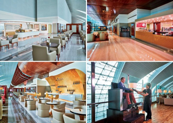 Emirates abre acesso aos seus lounges premium no aeroporto internacional do dubai
