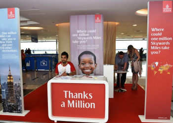 Emirates skywards comemora outro “miles millionaire”