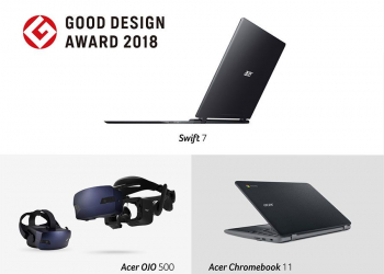 Acer conquista 3 good design awards 2018