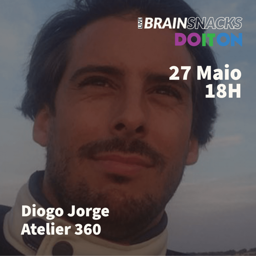 Diogo jorge, atelier 360 - orador do live brain snacks by do it on