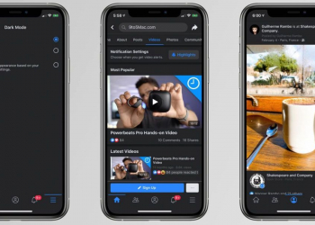 Facebook dark mode android ios