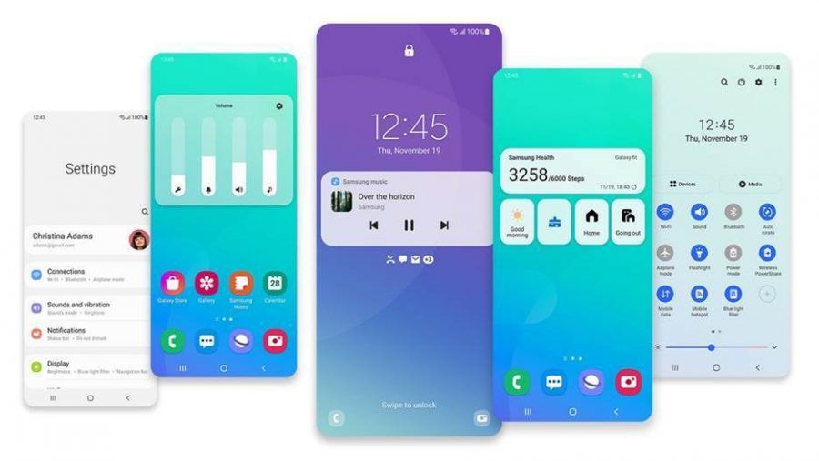 design na Samsung One UI 3