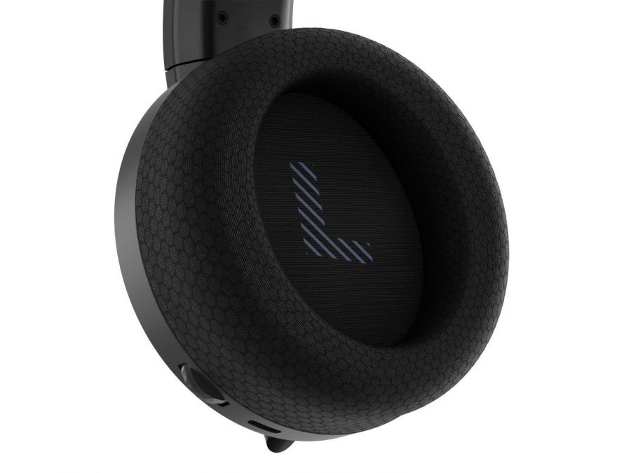 07 Lenovo Legion H600 Wireless Gaming Headset Closeup Earcup acessórios