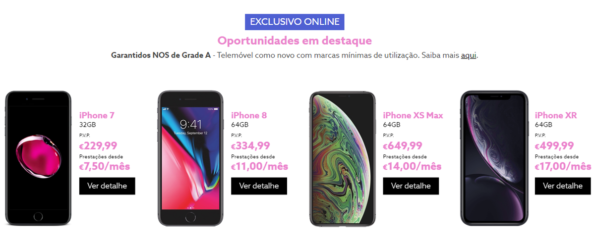 Nos smartphones recondicionados iphone