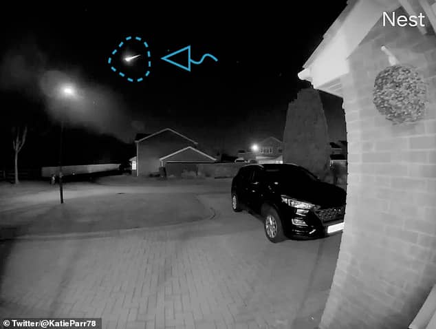 Meteoro em chamas no Reino Unido