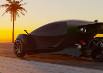 Daymak spiritus triciclo elétrico bate tesla roadster