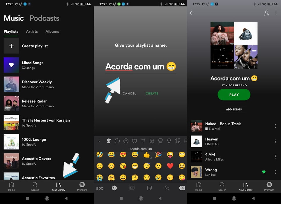 Spotify lista Relógio Google