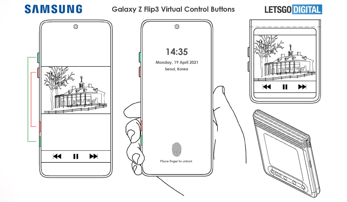 Samsung galaxy z flip 3 patente