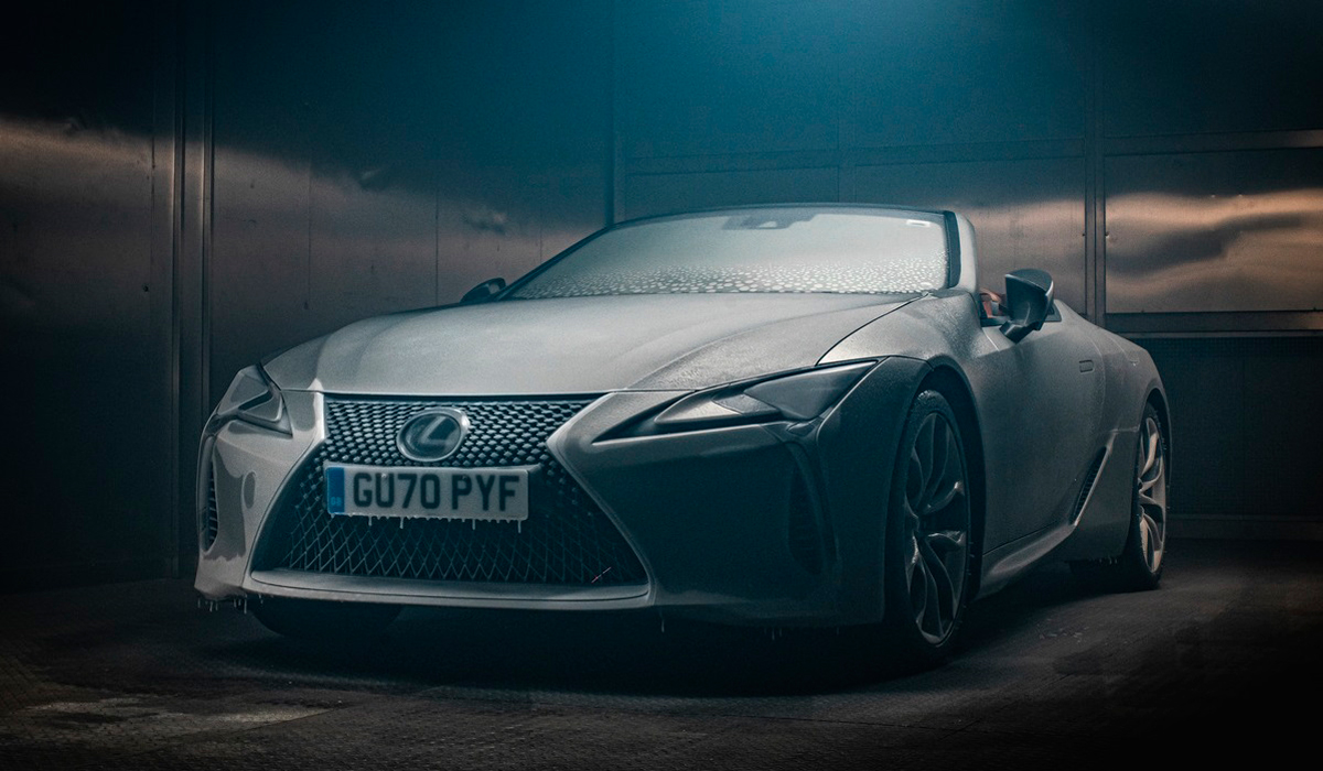 Lexus lc cabrio congelado