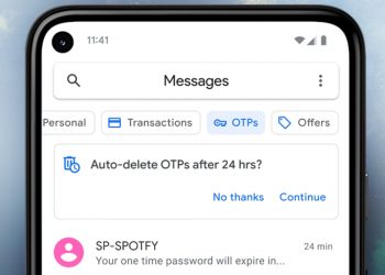 Mensagens google organização automática