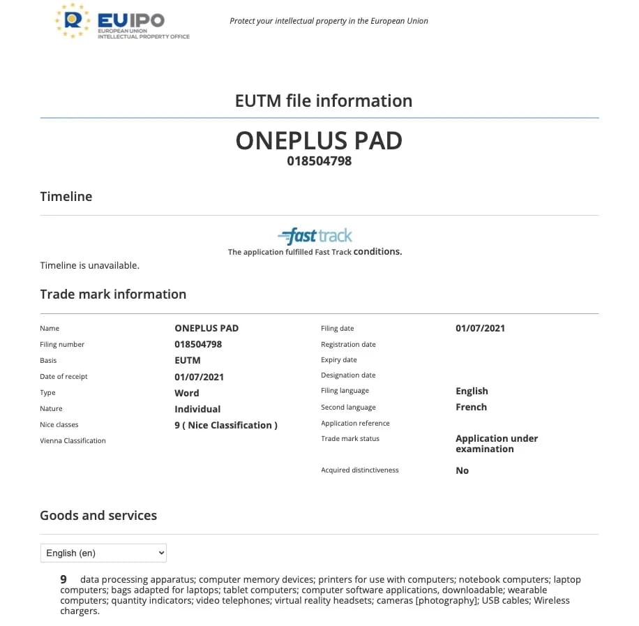 OnePlus Pad Tablet Android
