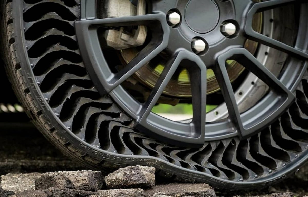 Pneu sem ar, que não fura, é nova criação da Michelin