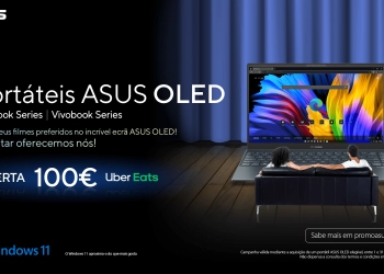 Portáteis asus oled com 100 euros para gastar na uber eats